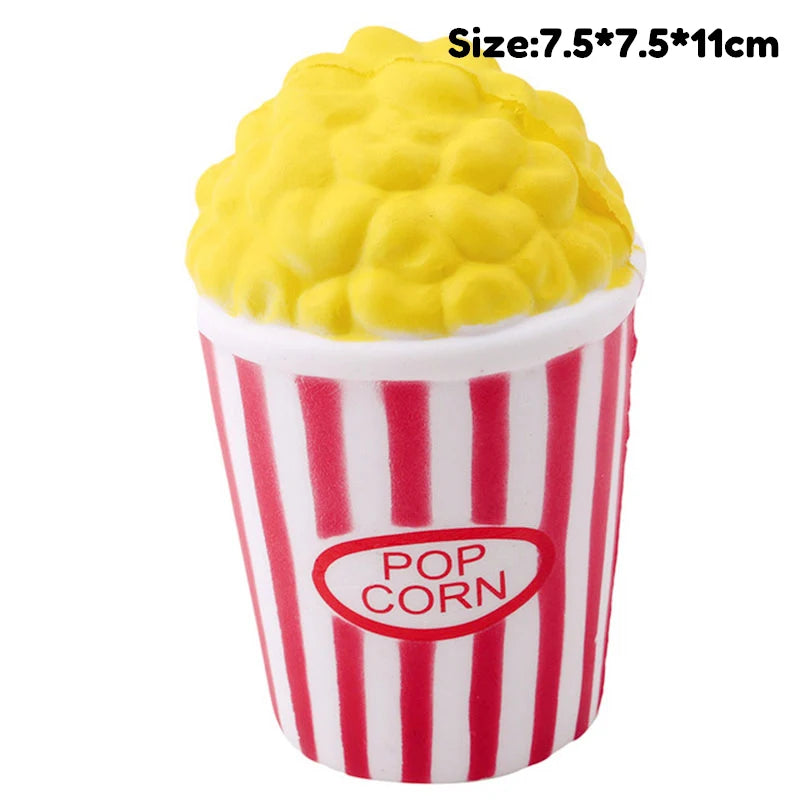 Jumbo Popcorn Animal Squishy Toy 🍿🐻