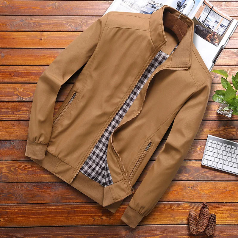 Men’s Classic Slim-Fit Bomber Jacket