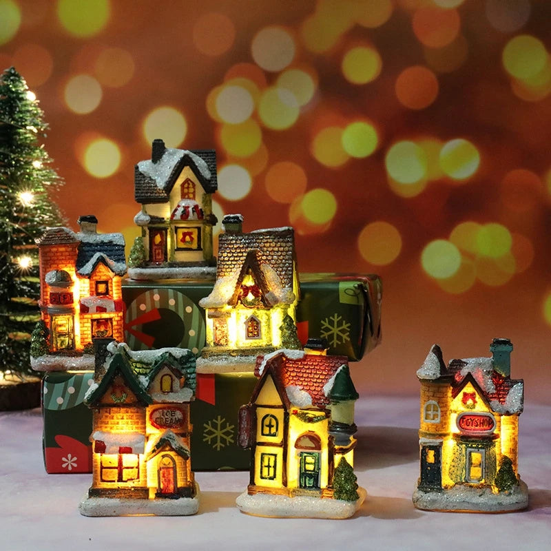 Cozy Christmas Village House Night Light