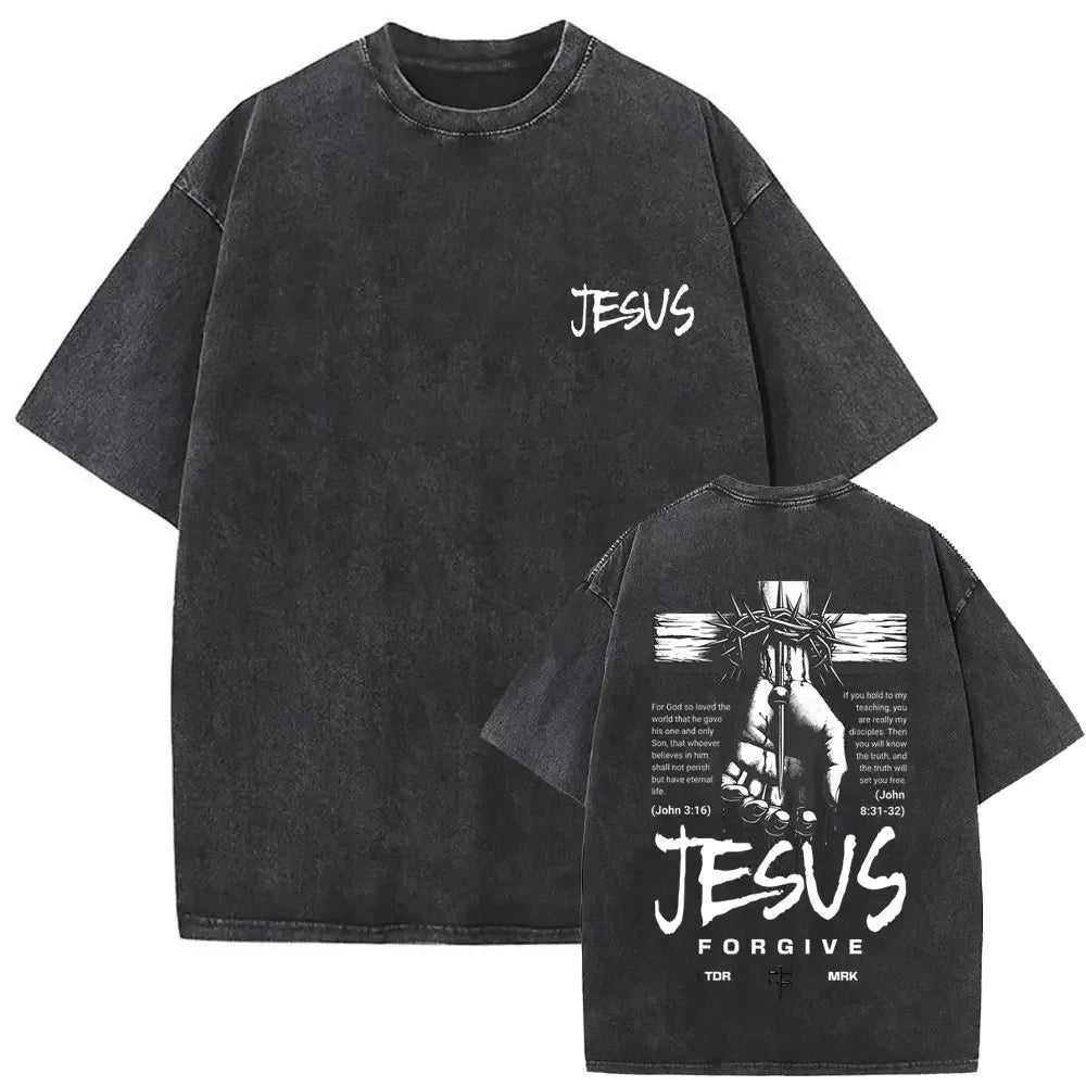Jesus Forgive Them Vintage Washed Tee