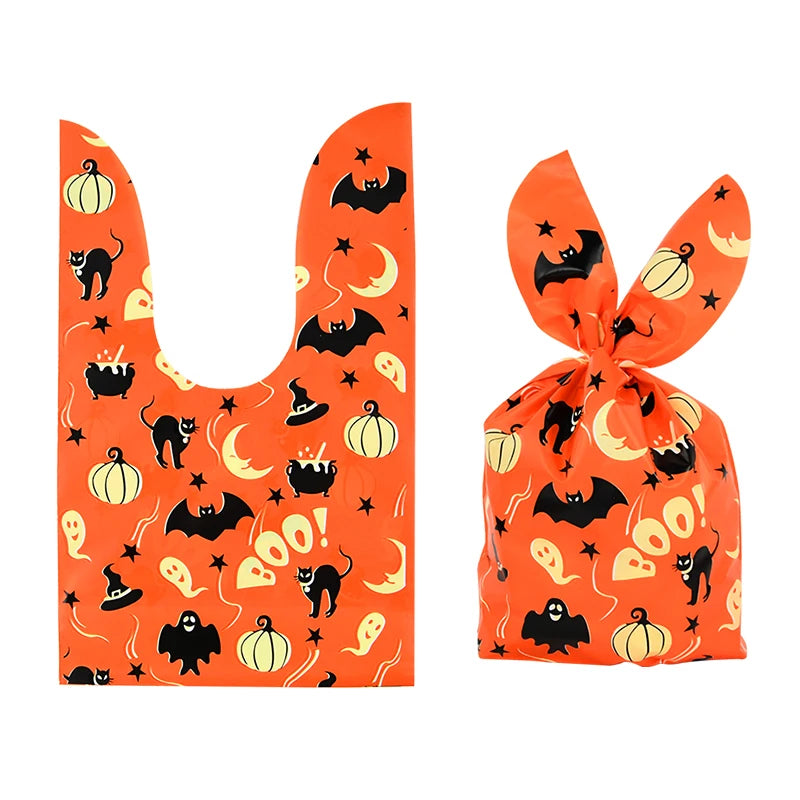 Halloween Pumpkin Bunny Ear Candy Bags