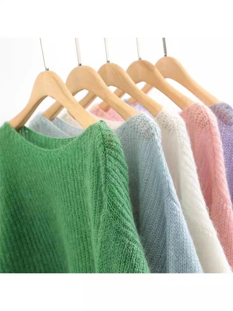 Elegant Sheer Knit Sweater