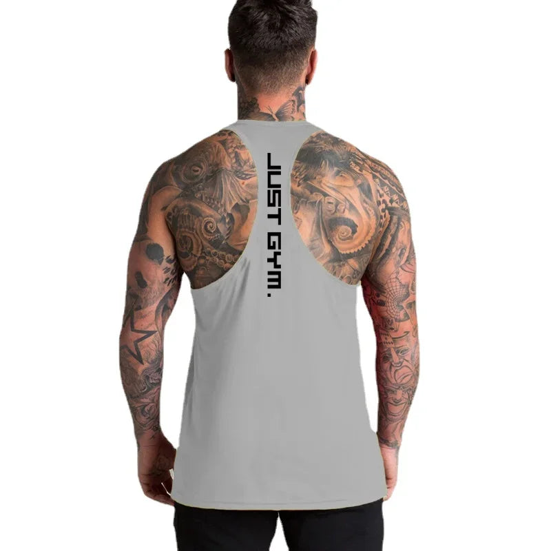 Men’s Striped Cotton Muscle Tank Top