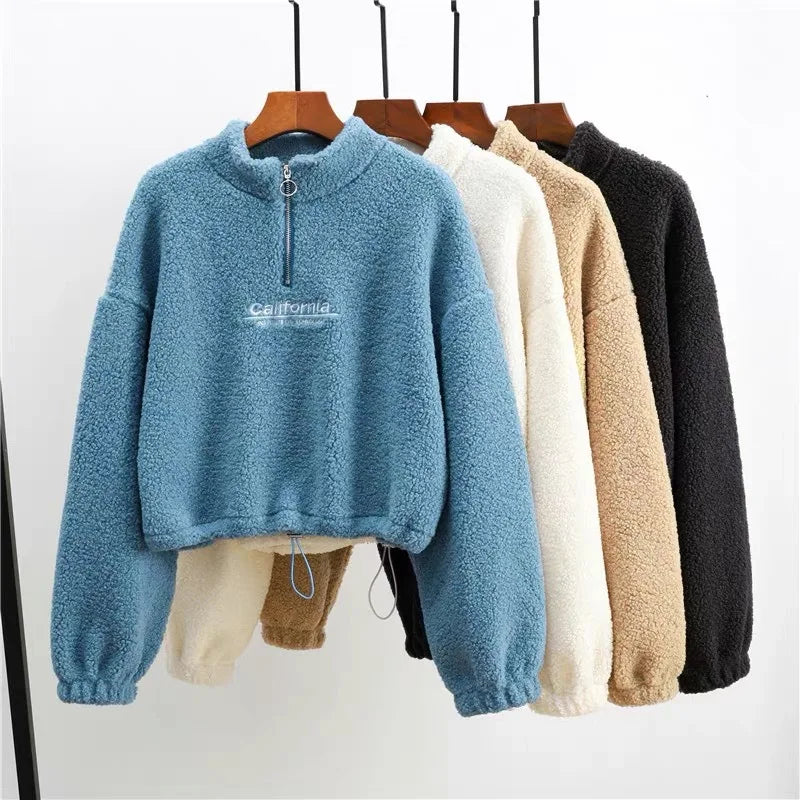 Women’s Cozy Cropped Fleece Hoodie