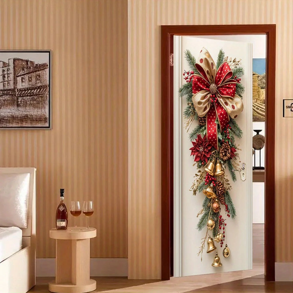 Festive Christmas Bell & Greenery Wall Hanging