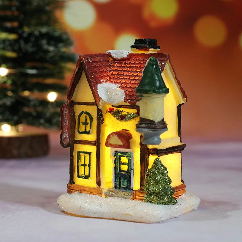Cozy Christmas Village House Night Light