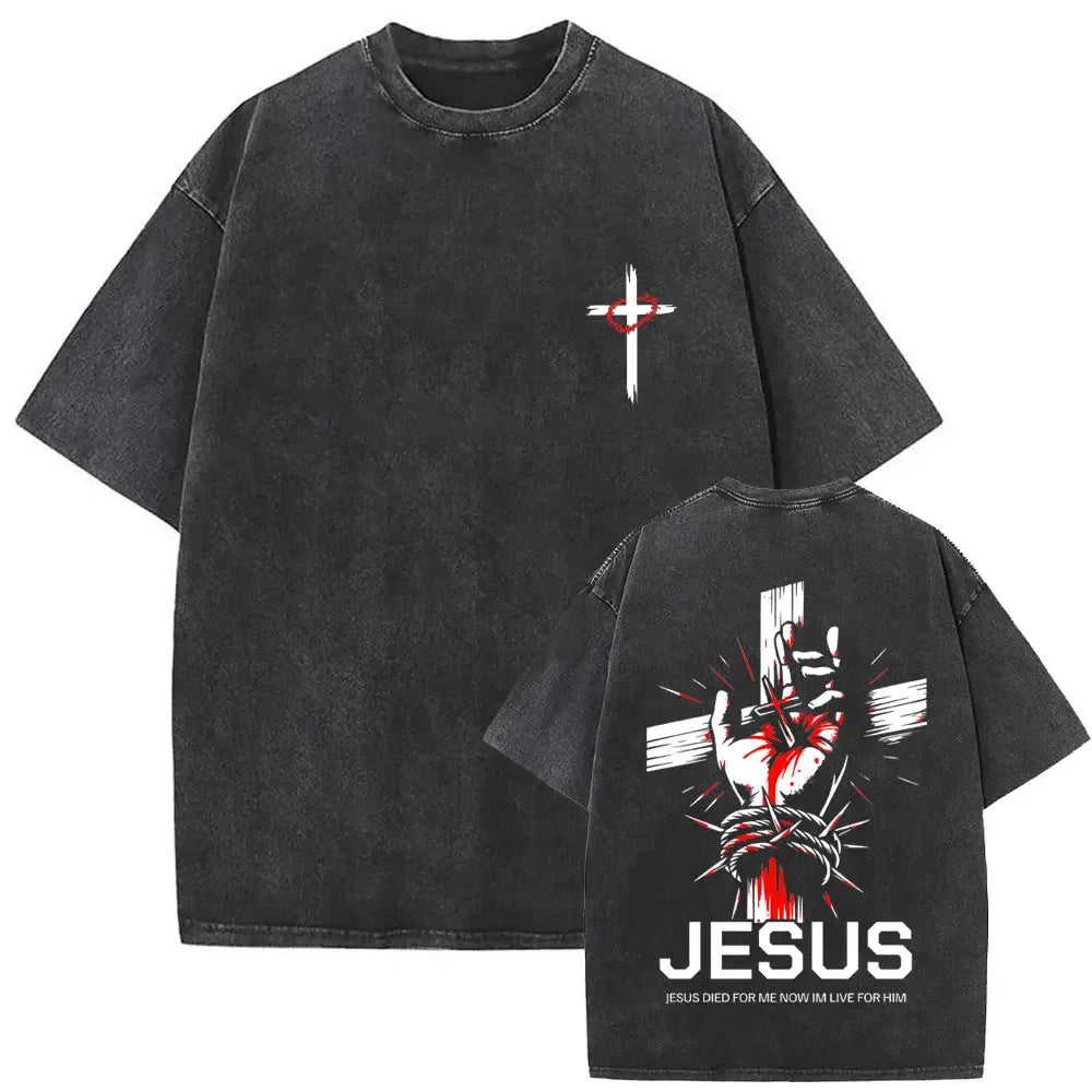 Jesus Forgive Them Vintage Washed Tee
