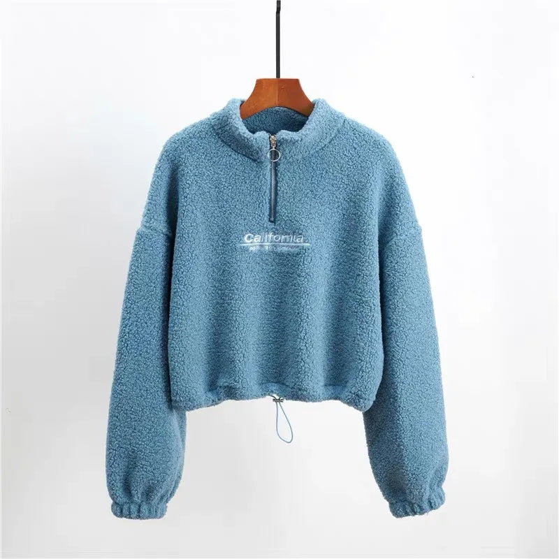 Women’s Cozy Cropped Fleece Hoodie