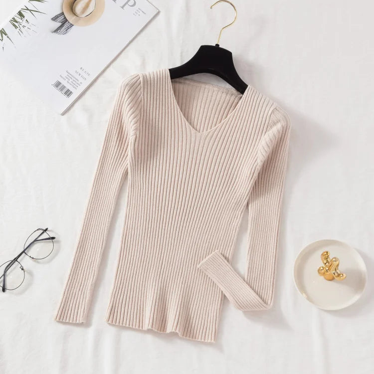 Women’s V-Neck Knit Sweater