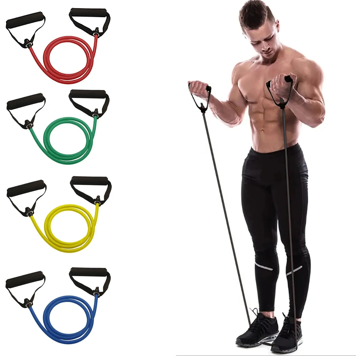 Men’s Resistance Bands with Handles 💪