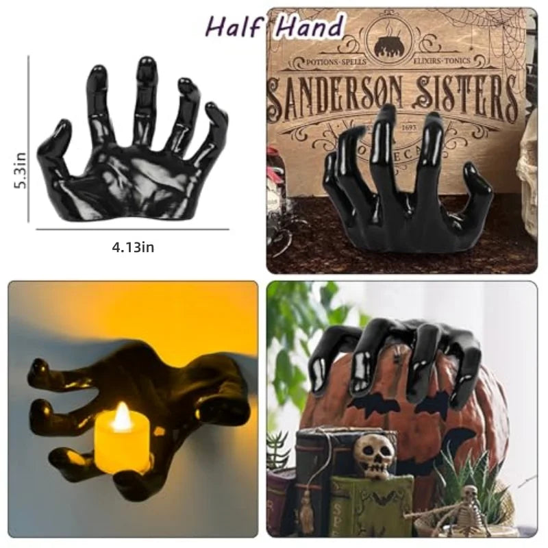 Creepy Hand Wall Candle Holder – Gothic Horror Halloween Decor