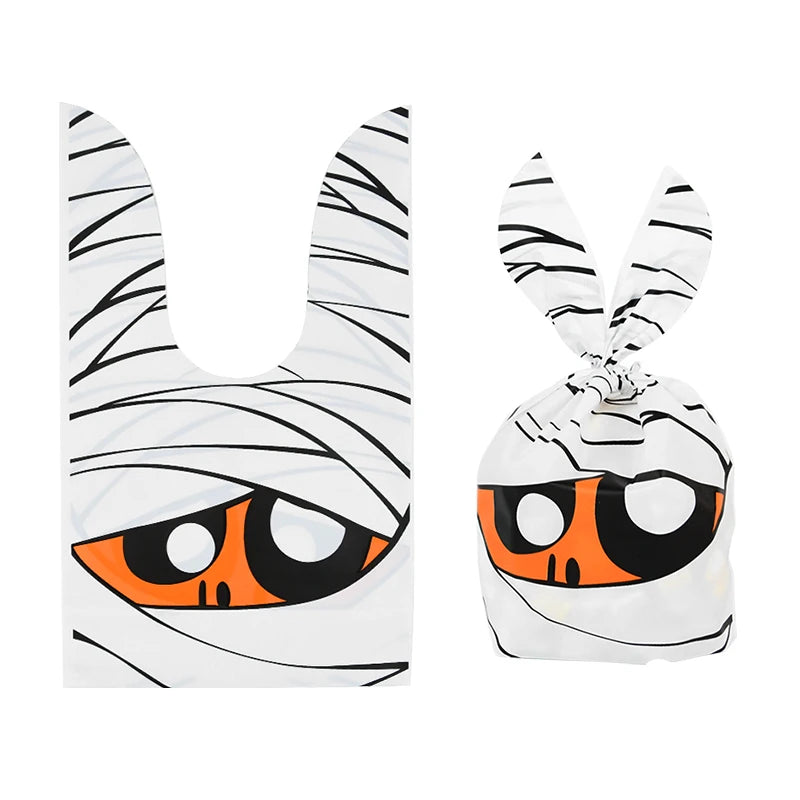 Halloween Pumpkin Bunny Ear Candy Bags