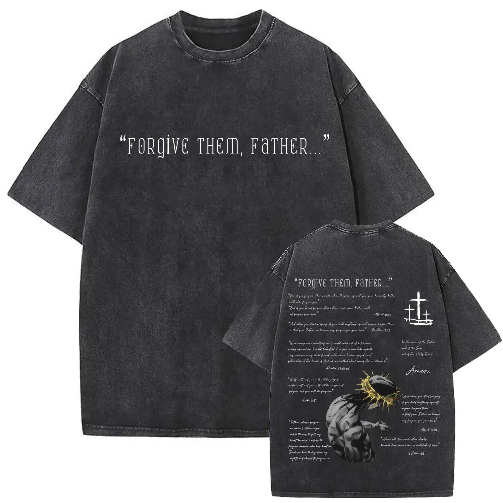 Jesus Forgive Them Vintage Washed Tee