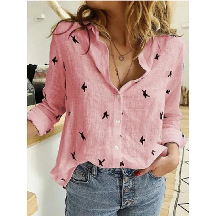 Women’s Classic Linen Button-Up Shirt ✨