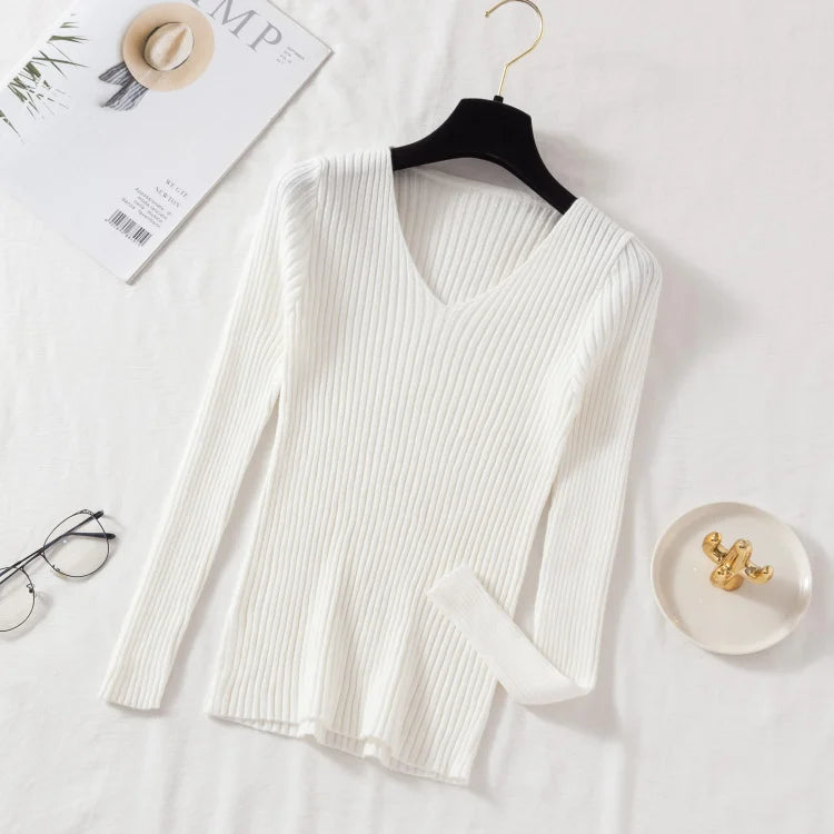 Women’s V-Neck Knit Sweater