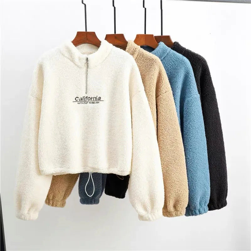 Women’s Cozy Cropped Fleece Hoodie
