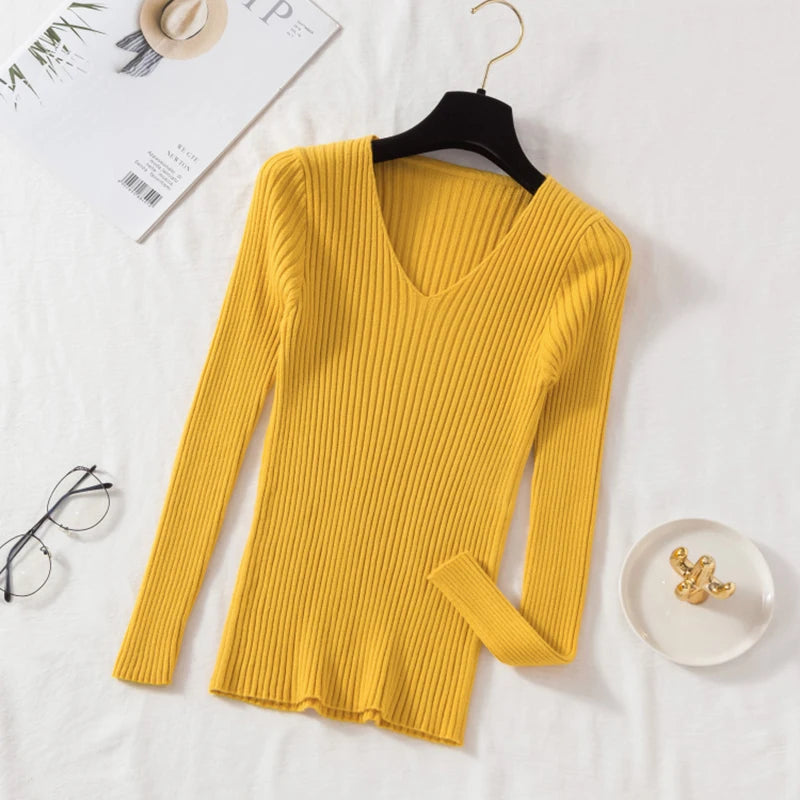 Women’s V-Neck Knit Sweater