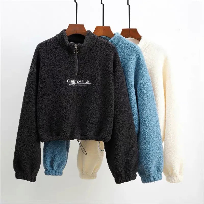 Women’s Cozy Cropped Fleece Hoodie