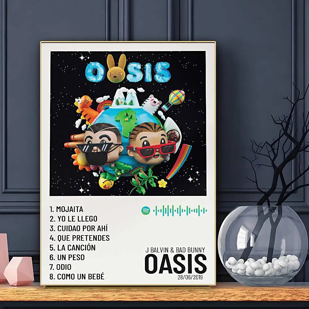 Bad Bunny “B-Bad” Music Poster – Stylish Wall Art