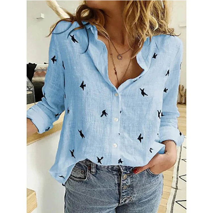Women’s Classic Linen Button-Up Shirt ✨