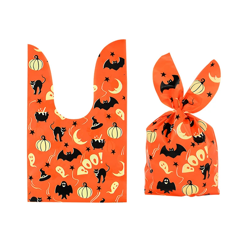Halloween Pumpkin Bunny Ear Candy Bags