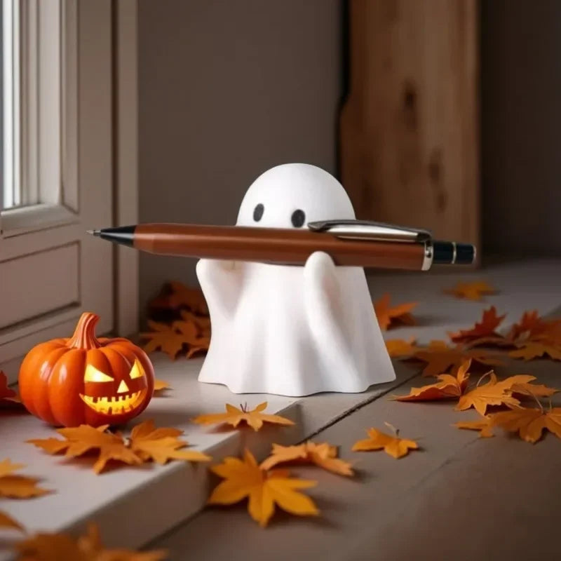 Cute Ghost Pen Holder – Halloween Desk Organizer 👻🖊️