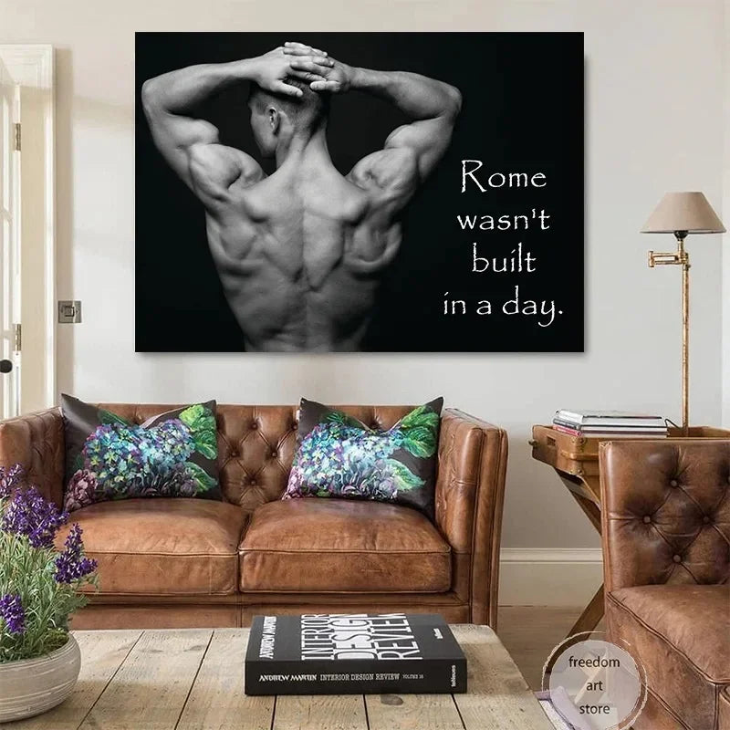 Men’s Muscle & Strength Gym Wall Art Poster 💪🏋️