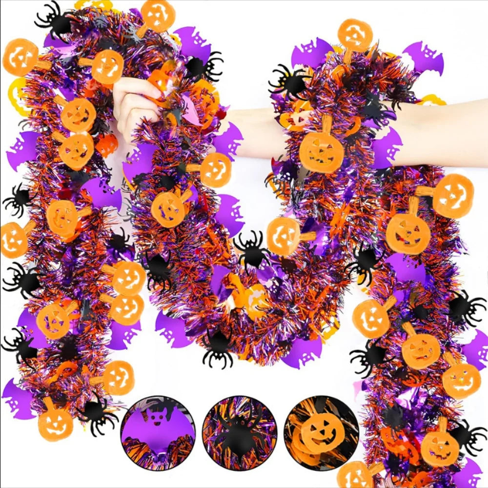 Haunted Halloween Bat & Pumpkin Door Wreath 🎃🦇