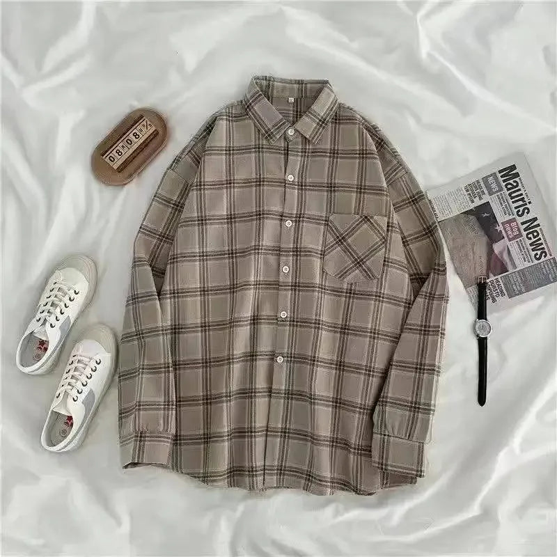 Women’s Oversized Plaid Button-Up Shirt