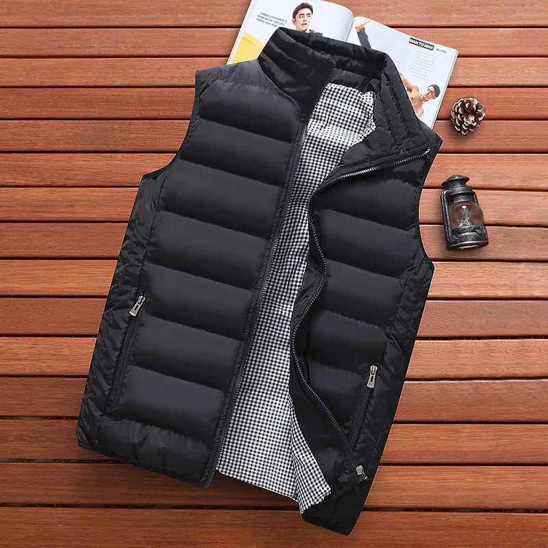 Men’s Essential Puffer Vest – Windproof Quilted Winter Vest