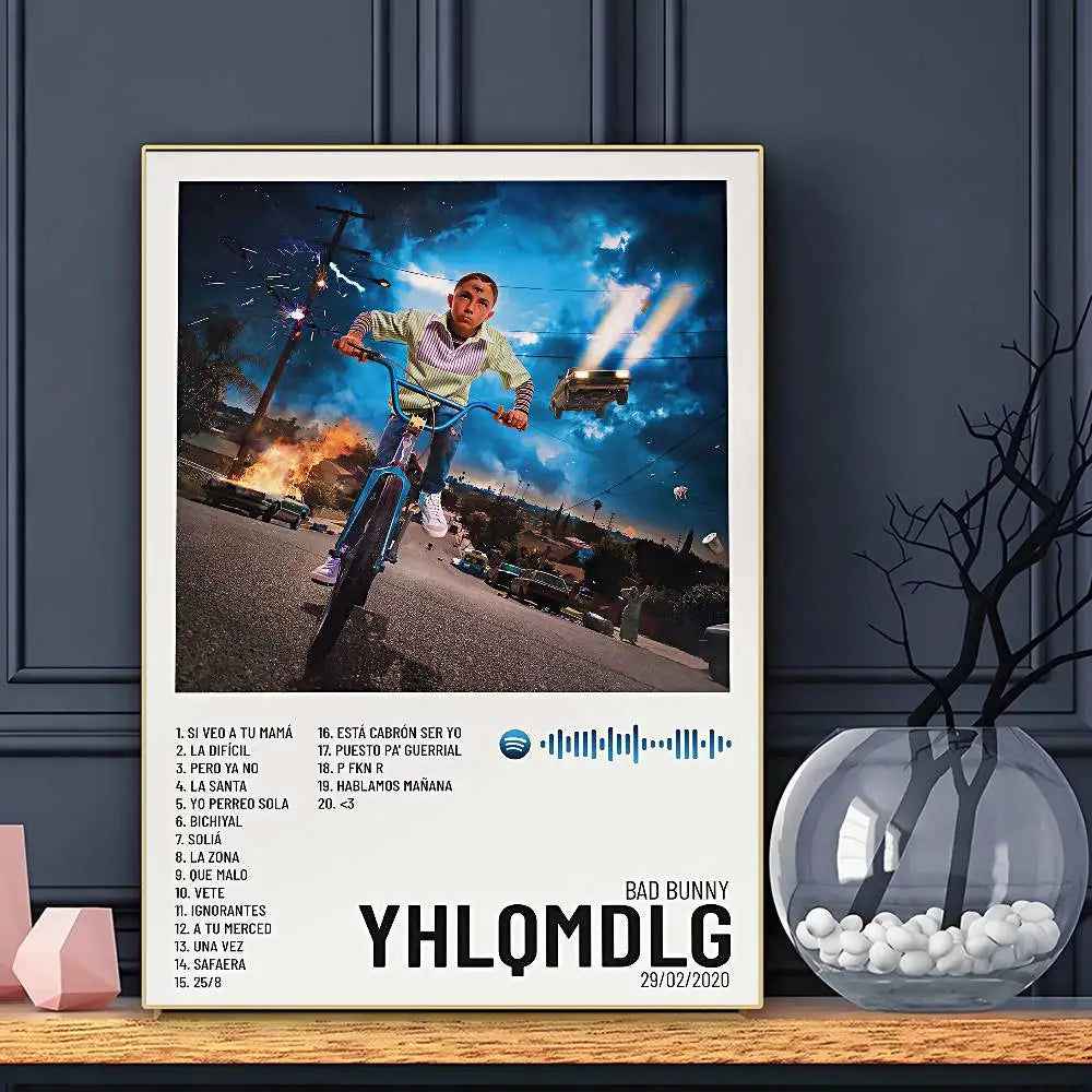 Bad Bunny “B-Bad” Music Poster – Stylish Wall Art