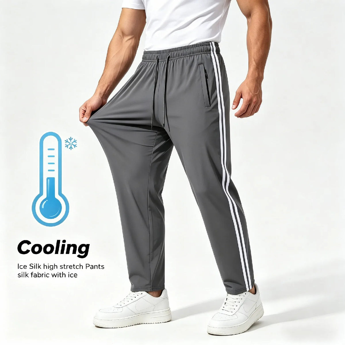 Men’s Lightweight Ice Silk Jogger Pants
