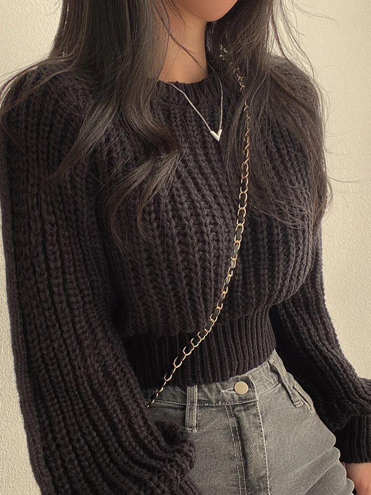 Women’s Vintage Lantern Sleeve Sweater