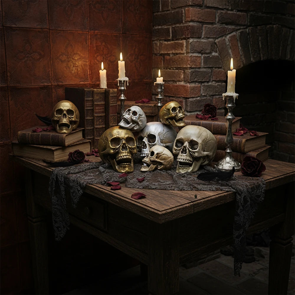 Realistic Skull Head Halloween Prop