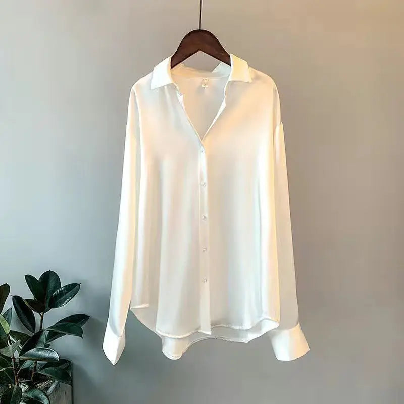 Women’s Elegant Button-Up Long Sleeve Blouse