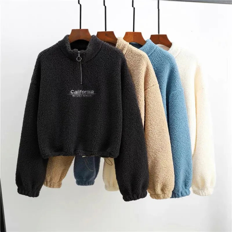 Women’s Cozy Cropped Fleece Hoodie