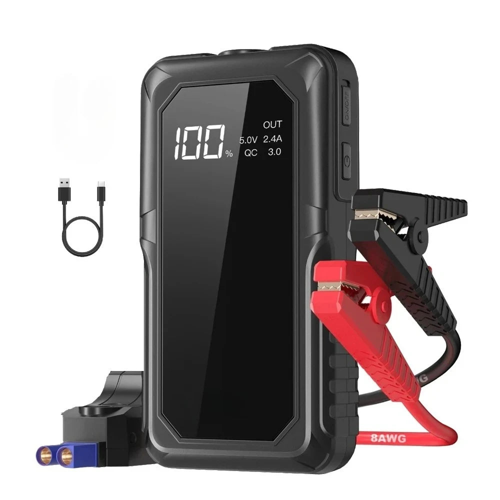 2000A Heavy-Duty Car Jump Starter with Wireless Charging