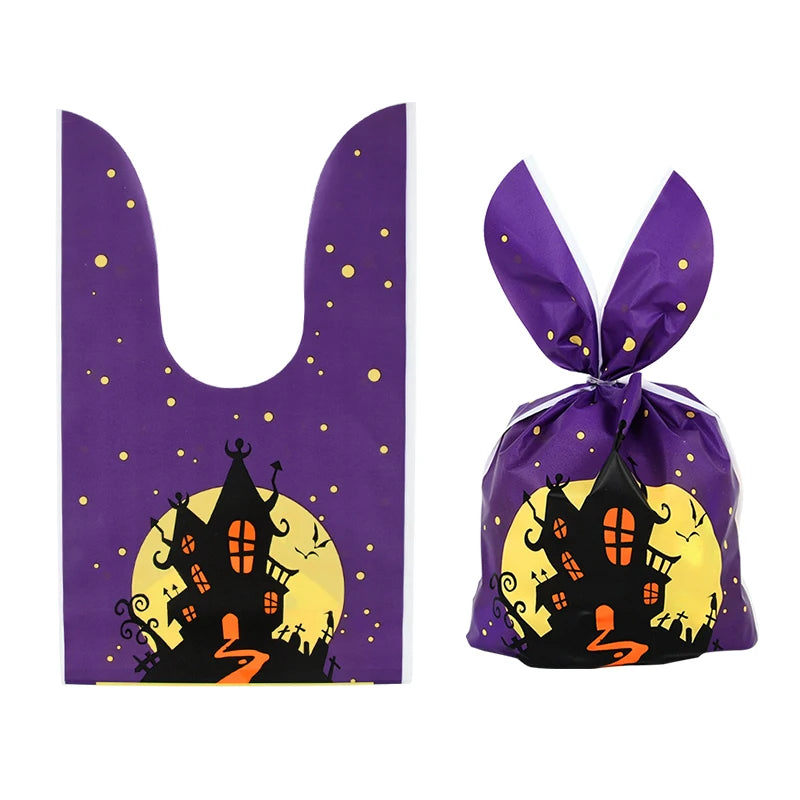 Halloween Pumpkin Bunny Ear Candy Bags