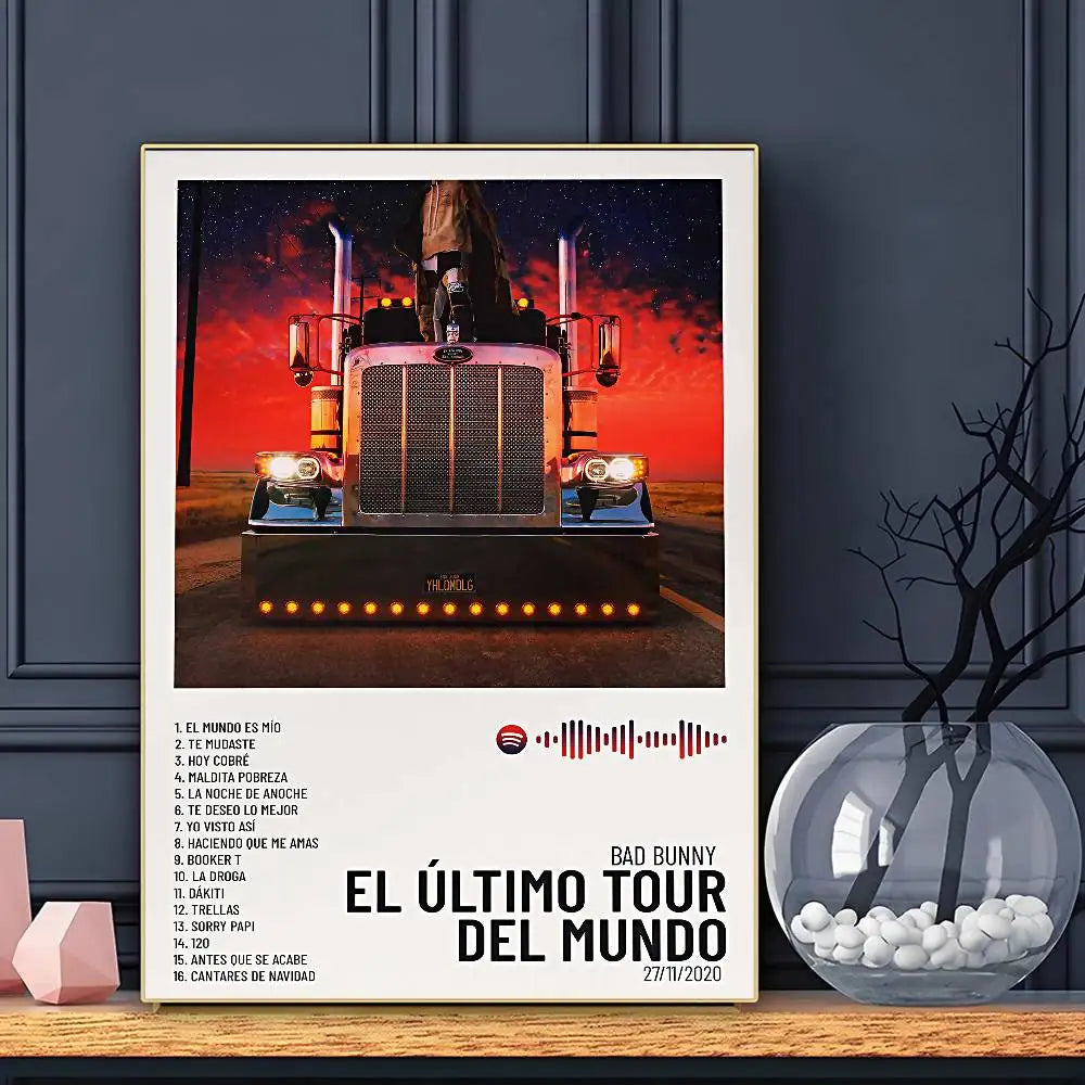 Bad Bunny “B-Bad” Music Poster – Stylish Wall Art