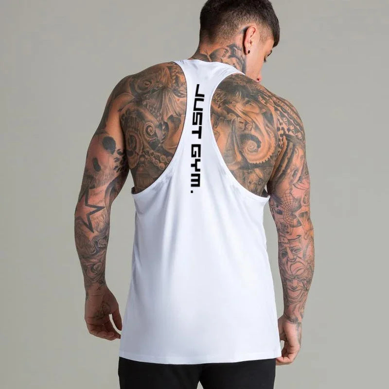 Men’s Striped Cotton Muscle Tank Top