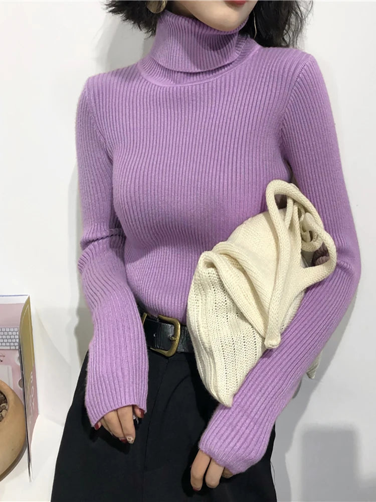 Women’s Ribbed Turtleneck Sweater