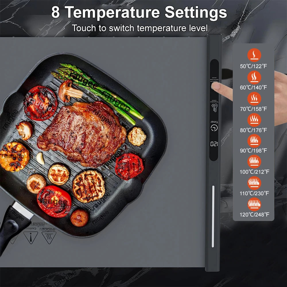 Portable Electric Food Warming Tray – Foldable Heat Mat with Adjustable Temperature