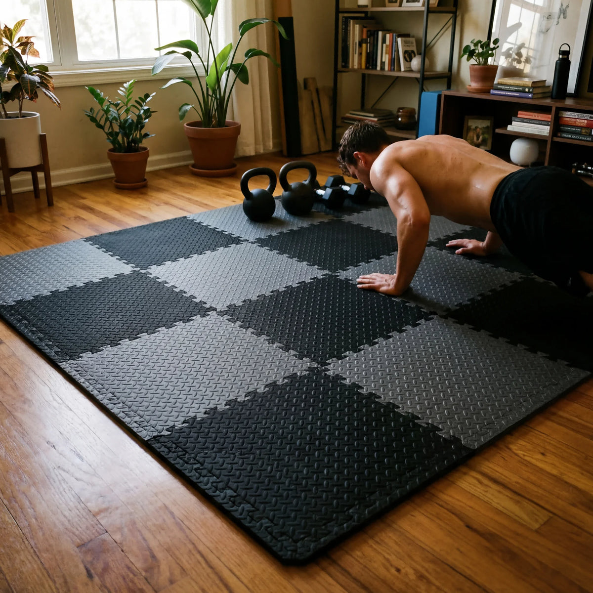 Interlocking Anti-Slip Gym & Workout Floor Mat