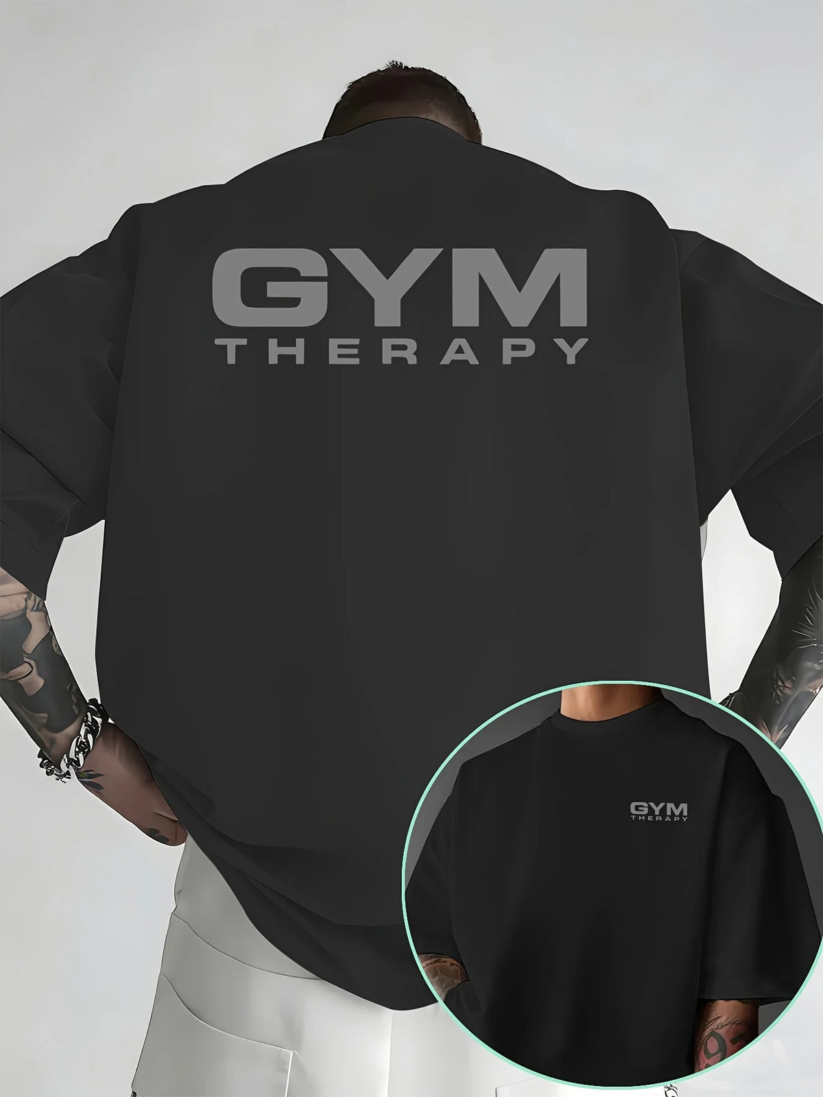 Gym Therapy Graphic Tee – Premium Cotton Workout & Streetwear Shirt
