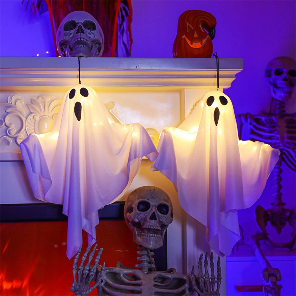 👻 Glowing Ghost Halloween Hanging Lights