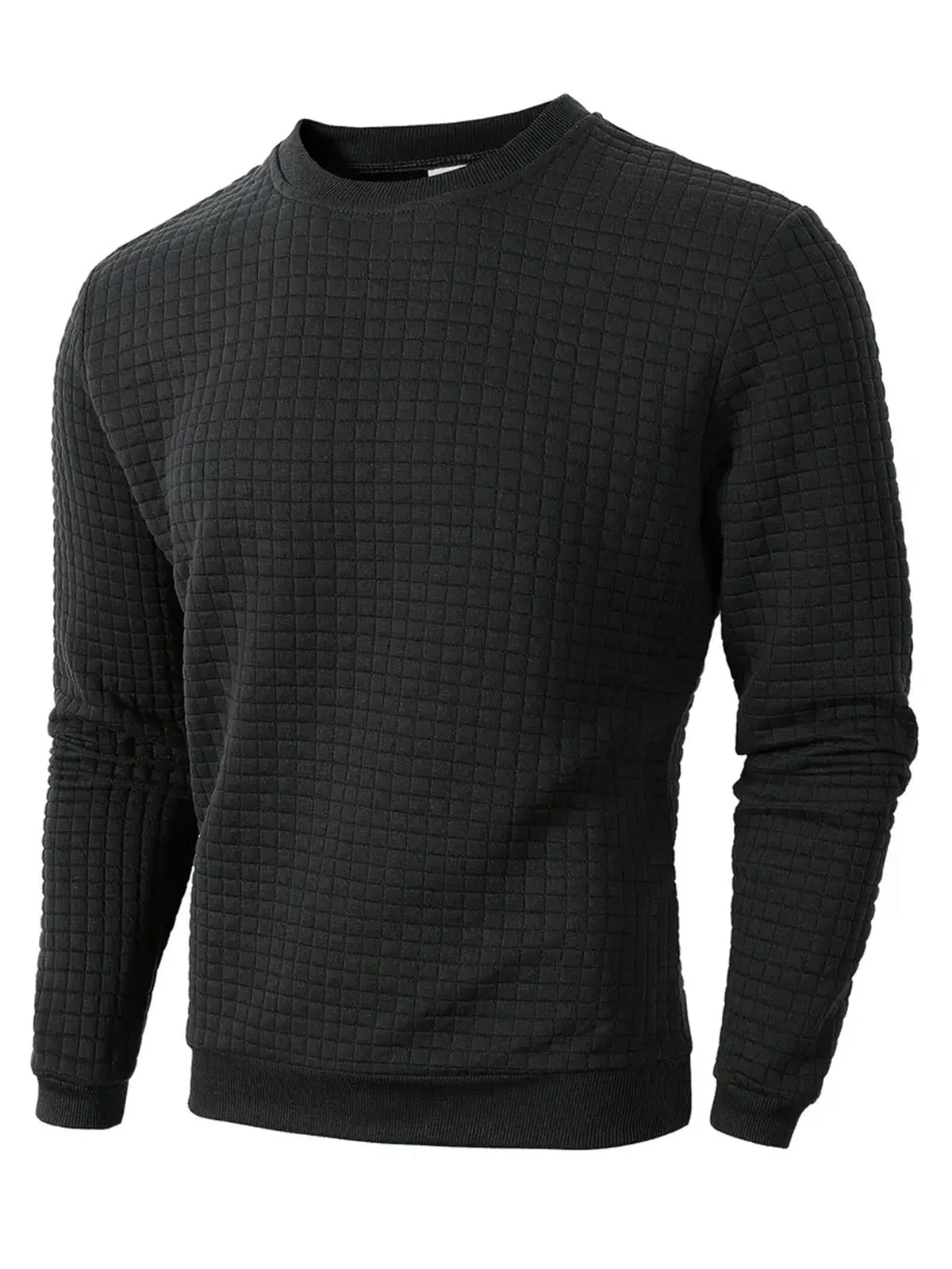 Men’s Classic Check Knit Sweater – Warm Crewneck Pullover 🧶