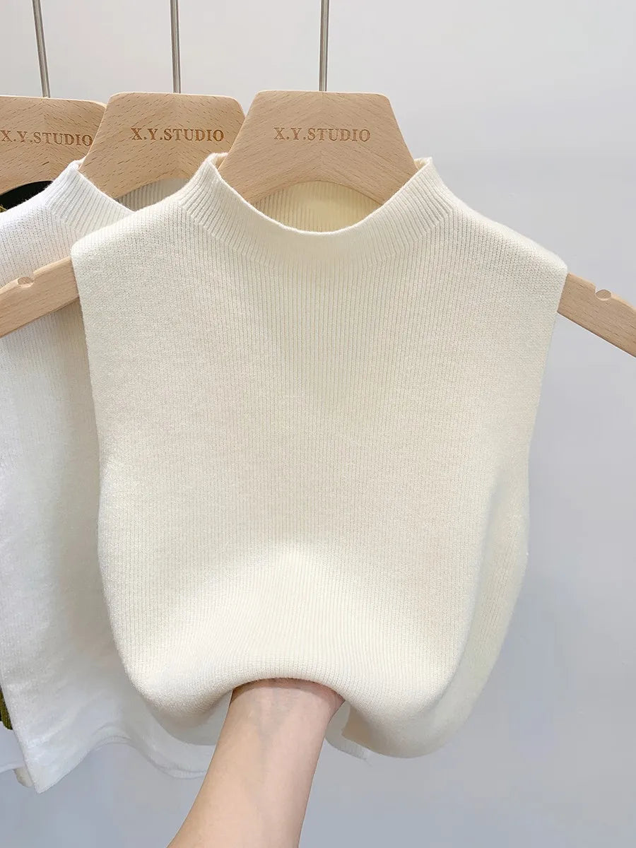 Women’s Knitted Sleeveless Sweater Tank Top