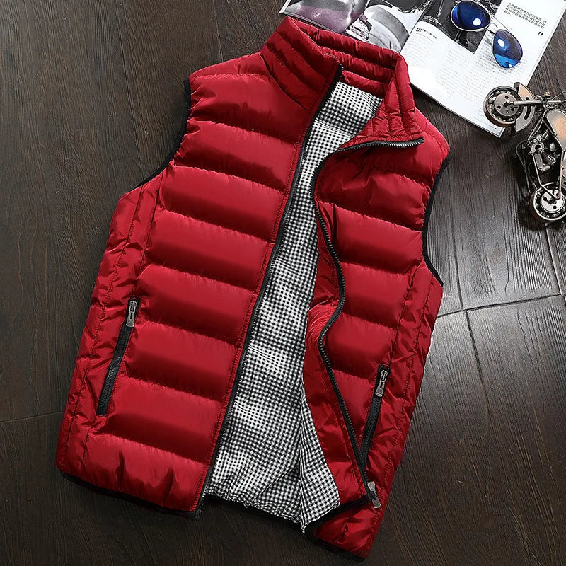 Men’s Essential Puffer Vest – Windproof Quilted Winter Vest