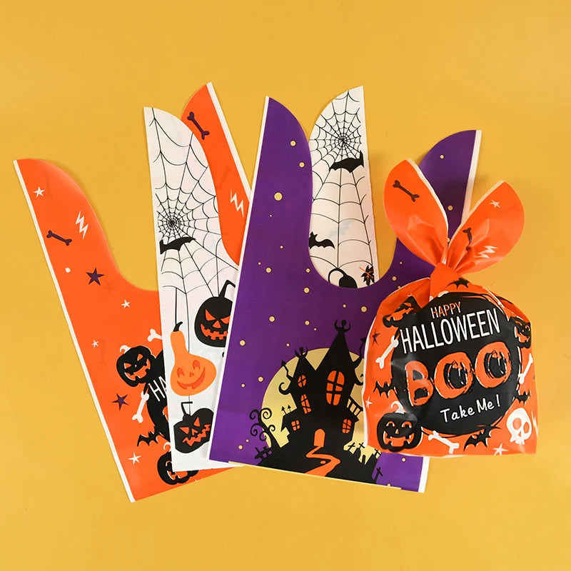 Halloween Pumpkin Bunny Ear Candy Bags