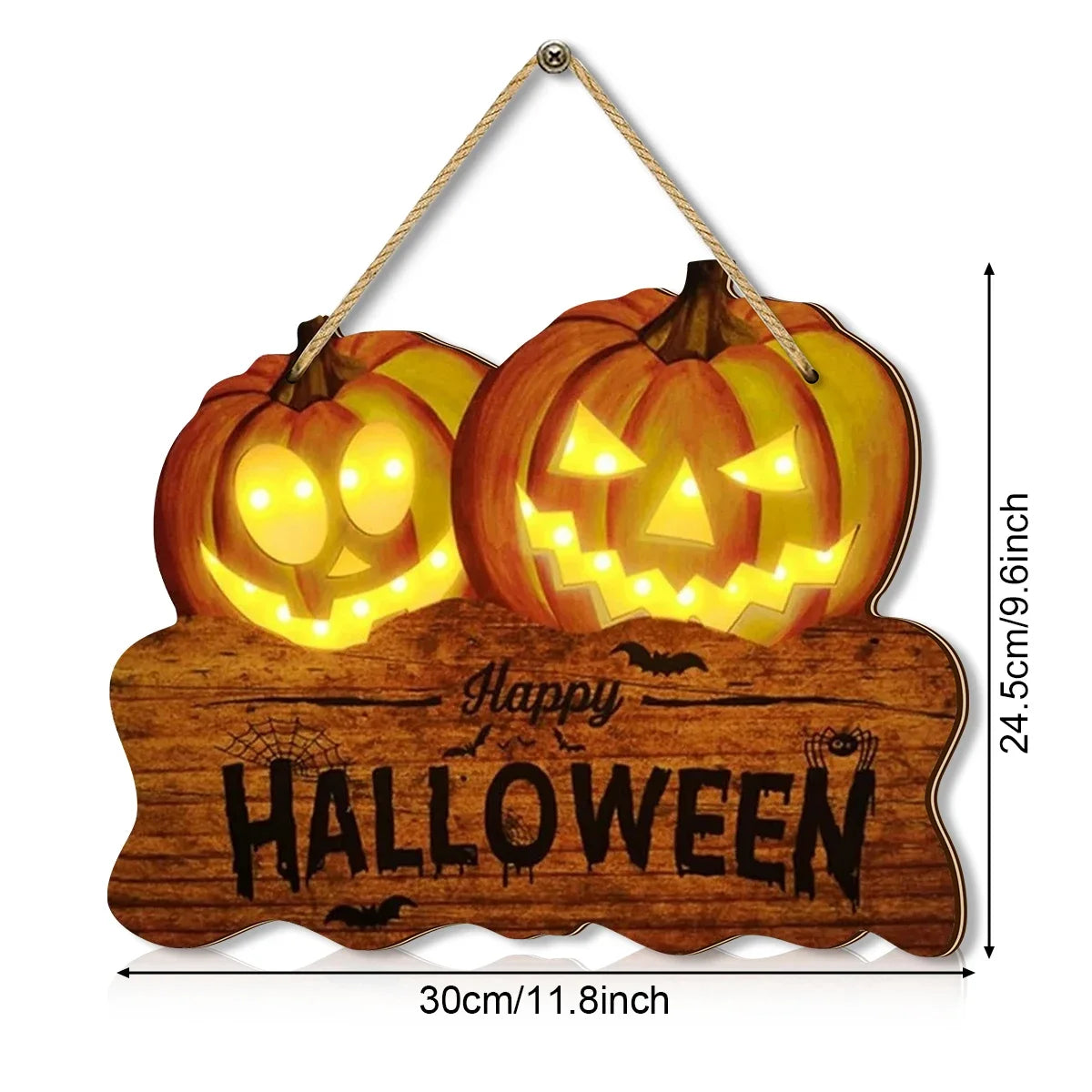 Light-Up Pumpkin Halloween Sign 🎃✨